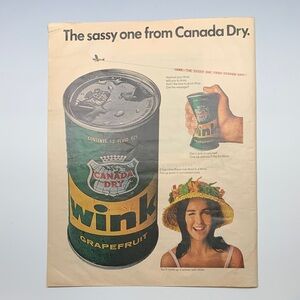 Vintage Look Magazine August 9 Wink Grapefruit Soda Vintage Ad -